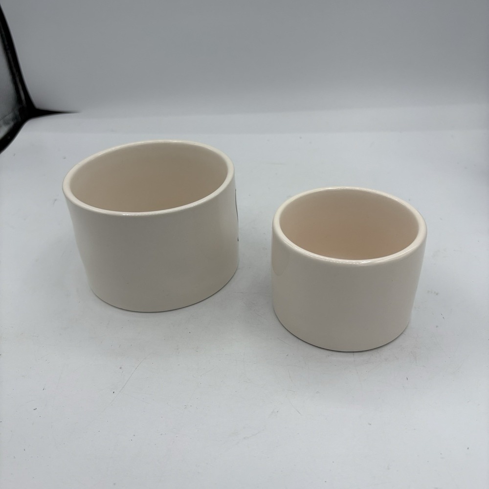 Rae Dunn by Magenta Salsa & Guac Nesting Bowl Set Chips Dip Serving Hosting Whit - Picture 8 of 10